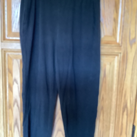 EILEEN FISHER/Warm Fleece Black Pants/Pockets - Picture 1 of 2